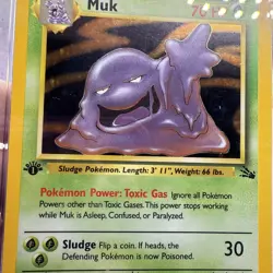 Muk 13/62 Fossil Holo 1st Edition CGC 6.5 Pokemon 1999 - Image 4