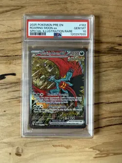 2025 POKEMON PRE EN-PRISMATIC EVOLUTIONS #162 ROARING MOON EX PSA 10 - Image 1