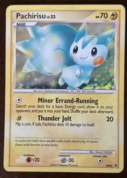 POKEMON TCG Diamond & Pearl NM Rare BLACK STAR Holo PROMO #DP04 PACHIRISU Lv.23 - Image 1