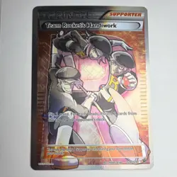 Pokemon Team Rocket's Handiwork Full Art Trainer Fates Collide 124/124 Holo - Image 1