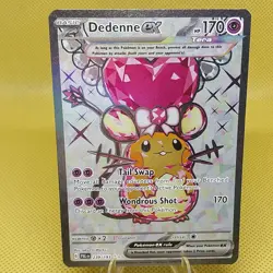 Ultra Rare Pokemon Dedenne EX 239/193 Sv02 Paldea Evolved Full Art Holo HP 170 - Image 1