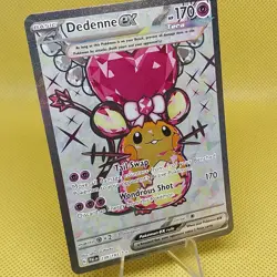 Ultra Rare Pokemon Dedenne EX 239/193 Sv02 Paldea Evolved Full Art Holo HP 170 - Image 5