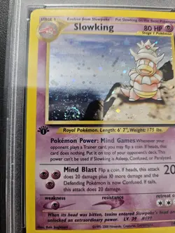 Pokemon PSA 8 1st Edition Neo Genesis Slowking Holo Rare SWIRL 14/111 NM-MINT - Image 2