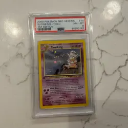 Pokemon TCG Slowking 14/111 Holo Rare Neo Genesis First Edition PSA 8 - Image 1
