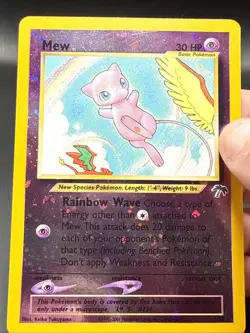 Pokemon Vintage Southern Islands Mew Reverse Holo 1/18 Rare WotC Promo Swirl - Image 3