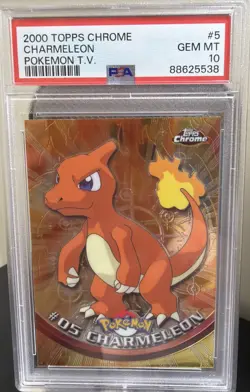 CHARMELEON 2000 TOPPS CHROME POKEMON T.V. #5 PSA 10 - Image 1