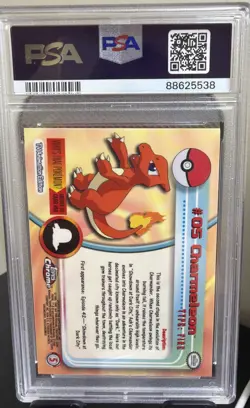 CHARMELEON 2000 TOPPS CHROME POKEMON T.V. #5 PSA 10 - Image 2