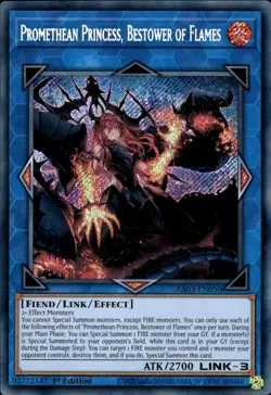 Promethean Princess, Bestower Of Flames - Secret Rare 1st RA03-EN050 NM YuGiOh - Image 1