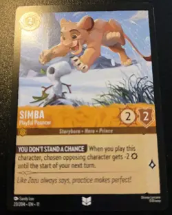 Simba - Playful Pouncer 23/204 Uncommon Winterspell Disney Lorcana TCG - Image 1