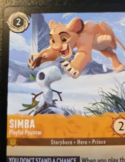 Simba - Playful Pouncer 23/204 Uncommon Winterspell Disney Lorcana TCG - Image 2