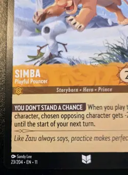 Simba - Playful Pouncer 23/204 Uncommon Winterspell Disney Lorcana TCG - Image 4