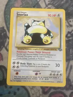 Snorlax Jungle 27/64 Pokemon TCG Non Holo Rare WOTC Vintage 1999 Card - Image 1