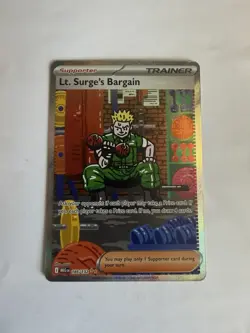 Pokemon TCG Mega Evolutions Trainer Lt. Surge's Bargain Card 185/132 NM - Image 1