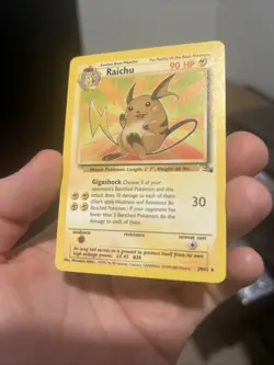 Pokemon Card Raichu Pokemon Vintage Fossil Non-holo Rare Wotc 1999 - Image 2