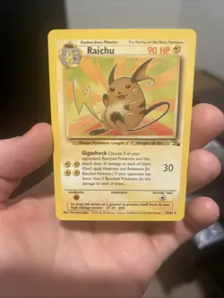 Pokemon Card Raichu Pokemon Vintage Fossil Non-holo Rare Wotc 1999 - Image 3