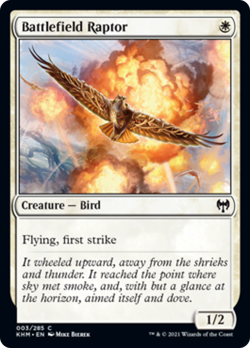 Battlefield Raptor FOIL Kaldheim MINT White Common MAGIC GATHERING CARD ABUGames - Image 1