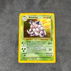 Nidoking 011/130 Base Set 2 Holo Rare Pokemon Card 2000 - Image 1
