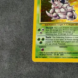 Nidoking 011/130 Base Set 2 Holo Rare Pokemon Card 2000 - Image 5