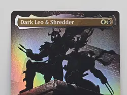 Dark Leo & Shredder Borderless Foil Teenage Mutant Ninja Turtles Mythic 0220 MTG - Image 2