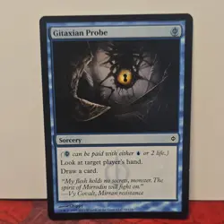 Magic: The Gathering Gitaxian Probe Sorcery New Phyrexia Blue Common 35 Chippy - Image 1