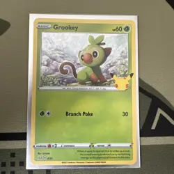 Grookey 8/25 McDonald's 25th Anniversary Holo Promo Pokemon Card - Image 1