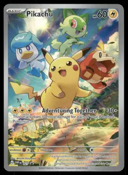 Pokemon Cards Pikachu 027 Scarlet & Violet Promo NM - Image 1