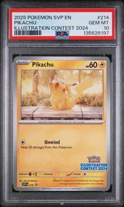 PSA 10 - Pikachu SVP214 2024 Illustration Contest Promo - Pokemon - Image 1