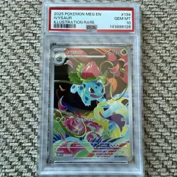 Pokemon Ivysaur Illustration Rare Mega Evolution 134/132 Psa 10 Gem Mint TCG - Image 1