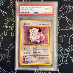 PSA 10 - Base Japanese Clefairy HOLO Pokemon - Image 1
