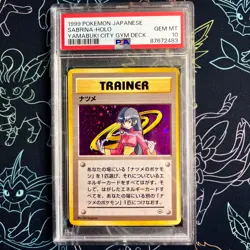 PSA 10 - Pokemon Yamabuki City Gym Deck 1999 Japanese Sabrina HOLO - Image 1