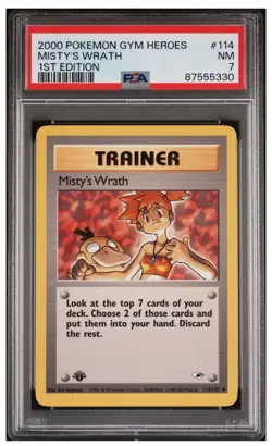 2000 Pokemon Misty's Wrath 1st Edition Gym Heroes PSA 7 - Image 1