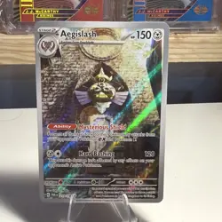 Pokemon Aegislash 210/182 SV04 Paradox Rift Illustration Rare Holo Stage 2 - Image 1