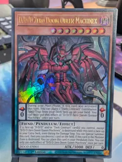 YuGiOh! D/D/D Zero Doom Queen Machinex DOOD-EN003 Ultra Rare 1st Ed - Image 1