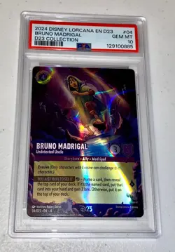 2024 DISNEY LORCANA D23 COLLECTION #04 BRUNO MADRIGAL PSA 10 - Image 1
