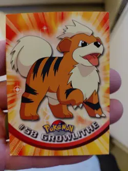 GROWLITHE #58 - NON-HOLO - SERIES 1 - TOPPS Pokemon Card - NM/LP - Image 1