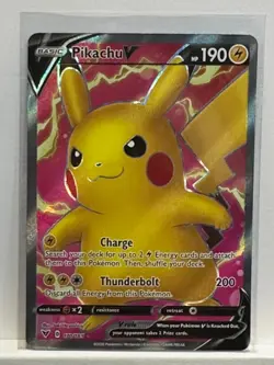 Pikachu V 170/185 - Vivid Voltage Full Art Ultra Rare Holo Pokemon Card MINT - Image 1