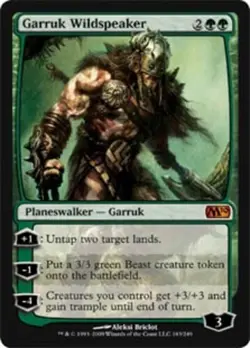 Garruk Wildspeaker Magic mtg Heavy Play, English Magic 2010 (M10) x1 - Image 1