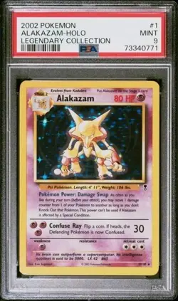 Pokemon Legendary Collection #1 Alakazam Holo PSA 9 2002 - Image 1