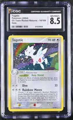 CGC 8.5 Pokemon English Togetic 14/109 2004 EX Team Rocket Returns Rare Holo - Image 1