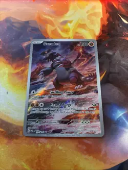 Pokemon Sword & Shield Paradox Rift Groudon 199/182 Illustration Rare - Image 1