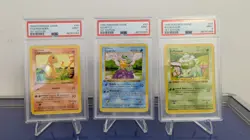 PSA 9 Sequential Pokemon 1st edition shadowless Charmander Squirtle Bulbasaur - Image 1
