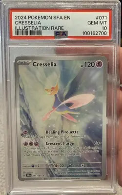 2024 POKEMON SFA EN-SHROUDED FABLE #071 CRESSELIA ILLUSTRATION RARE PSA 10 - Image 1