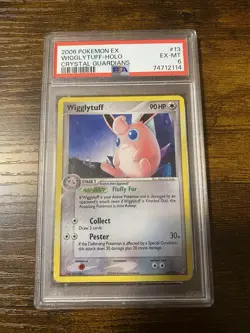 Pokemon Wigglytuff 13/100 EX Crystal Guardians Holofoil 2006 PSA 6 - Image 1