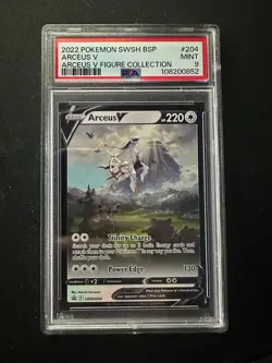 2022 Pokemon SWSH204 Figure Collection Black Star Promo Arceus V PSA 9 Mint - Image 1
