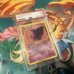 1999 Gengar Non-Holo 20/62 Fossil Set Unlimited Rare WOTC Pokemon TCG NM PSA 7 - Image 1