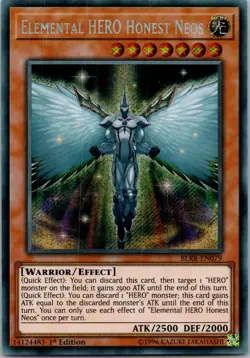 Yugioh Elemental HERO Honest Neos BLRR-EN079 1st Edition Secret Rare NM - Image 1
