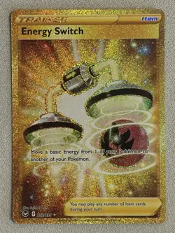 Energy Switch 212/195 Silver Tempest Gold Secret Rare Holo Pokemon Card NM - Image 1
