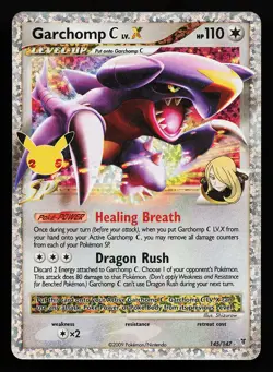 Garchomp C LV.X 145/147 Holo Celebrations Classic Collection Pokemon Card - Image 1