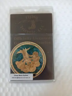 RARE MAGIC THE GATHERING FLYING TRICYCLE GREEN MANA LIFE COUNTER PLATE 1999 - Image 1