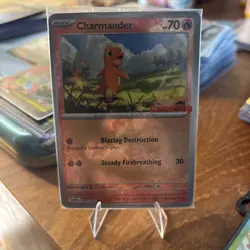 Pokemon 151 Charmander Gamestop Stamped Reverse Holo Promo 004/165 Sealed - Image 1